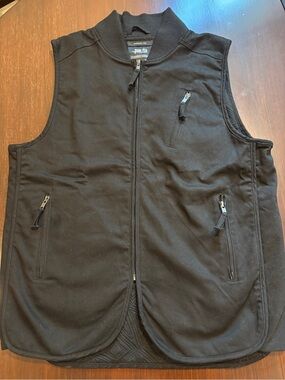 Publish Black Quilted Zip-Pocket Vest